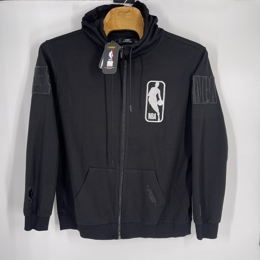 Pro Standard NBA Mens Black Tonal Long Sleeve Full Zip Jacket Pro Sz 2XL